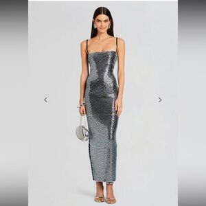 Retrofete Silver Maxi Dress